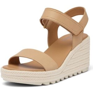 Sorel Tan Wedge Sandals with Espadrille Sole